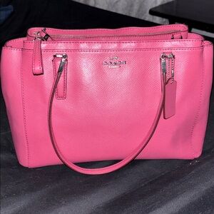 Coach raspberry Pink Leather Tote Bag